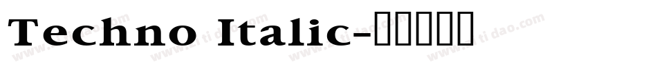 Techno Italic字体转换